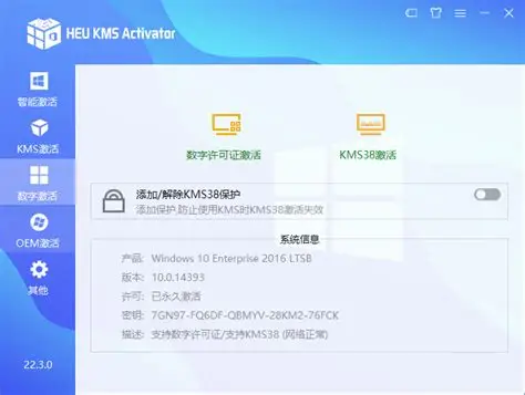 【PC电脑】HEU KMS Activator(KMS激活工具) v61.0.0 中文绿色版免费的KMS/OEM智能激活工具【4M】