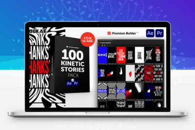 AE+PR脚本-100组竖屏创意文字运动排版Logo海报动画预设