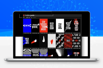 AE/PR脚本|100组竖屏创意文字标题排版LOGO动画预设 Kinetic Stories Pack