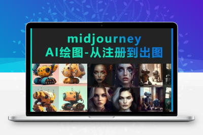  Midjourney入门到精通 AI绘图作画教学 手把手教会AI绘画【905MB】