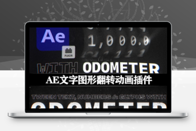 中文汉化-AE文字图形翻转动画插件 Odometer V1.2 Win/Mac + 使用教程